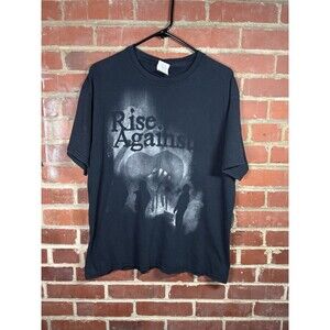 Rise Against Band Black Shirt Y2K Music Gildan Rock Adult Size Large